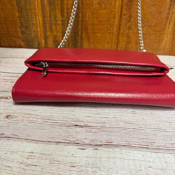 I.N.C. INTERNATIONAL CONCEPTS Averry Tunnel Convertible Clutch Crossbody – Red P - Picture 3 of 6